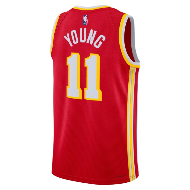 Trae Young Atlanta Hawks Unisex Swingman Jersey - Icon Edition - Red - Image 3