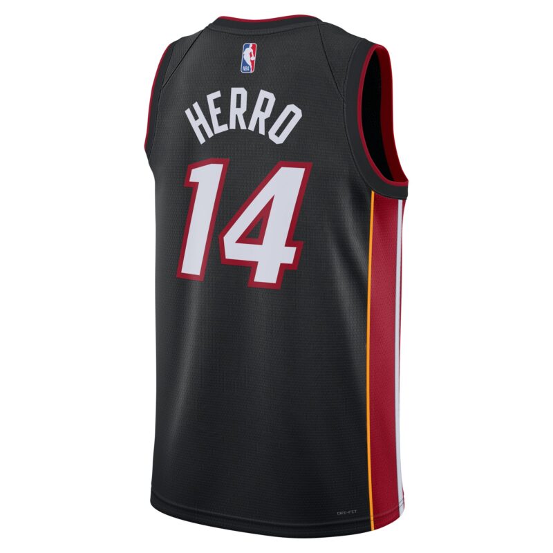 Tyler Herro Miami Heat Unisex Swingman Jersey - Icon Edition - Black - Image 3