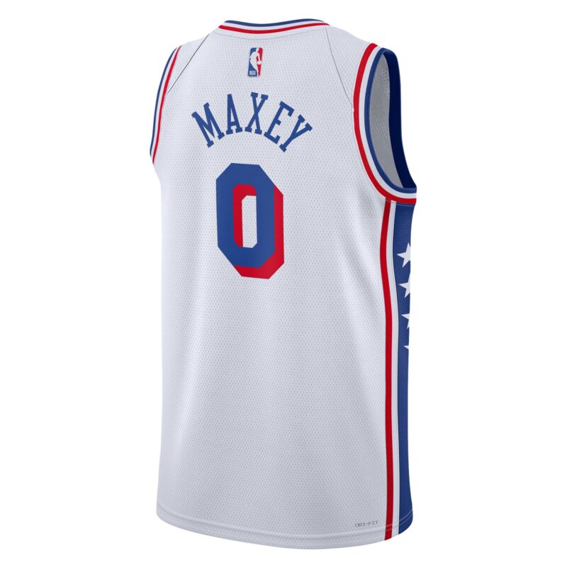 Tyrese Maxey Philadelphia 76ers Unisex Swingman Jersey - Association Edition - White - Image 3