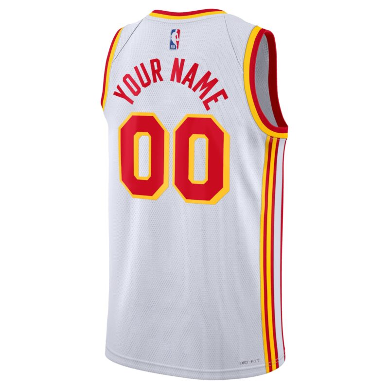 Atlanta Hawks Unisex Swingman Custom Jersey White - Association Edition - Image 3
