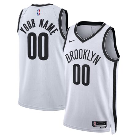 Brooklyn Nets Unisex Swingman Custom Jersey White - Association Edition