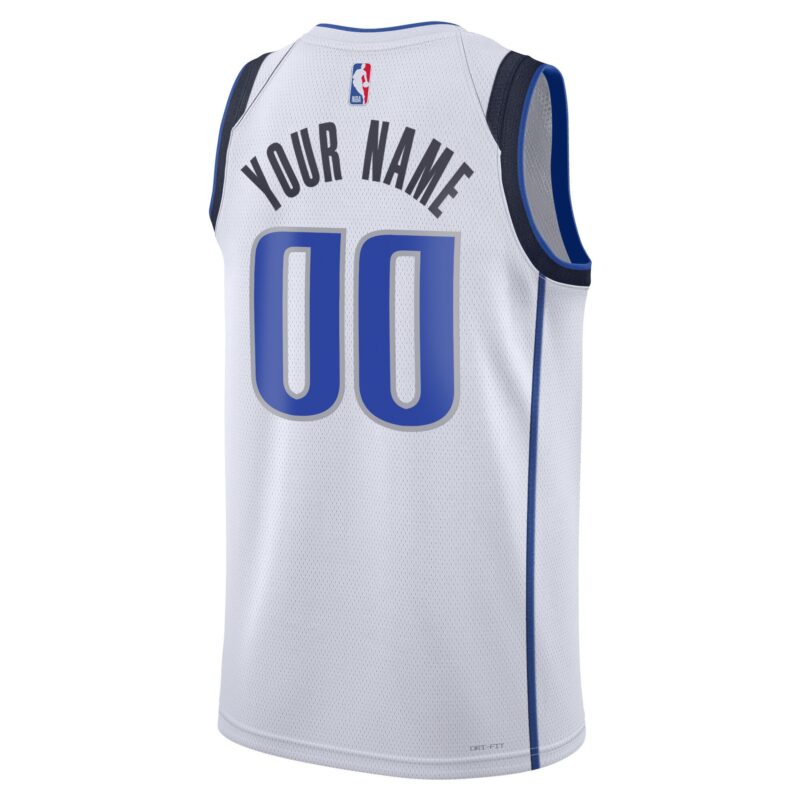 Dallas Mavericks Unisex Swingman Custom Jersey White - Association Edition - Image 3