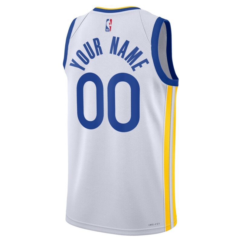 Golden State Warriors Unisex Swingman Custom Jersey White - Association Edition - Image 3