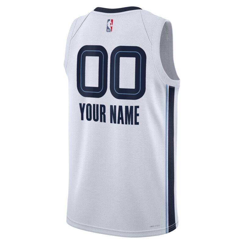 Memphis Grizzlies Unisex Swingman Custom Jersey White - Association Edition - Image 3