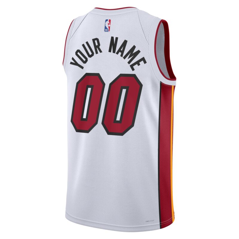 Miami Heat Unisex Swingman Custom Jersey White - Association Edition - Image 3