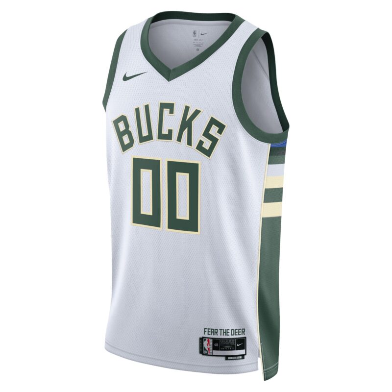 Milwaukee Bucks Unisex Swingman Custom Jersey White - Association Edition - Image 2