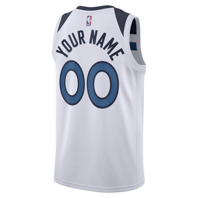 Minnesota Timberwolves Unisex Swingman Custom Jersey White - Association Edition - Image 3
