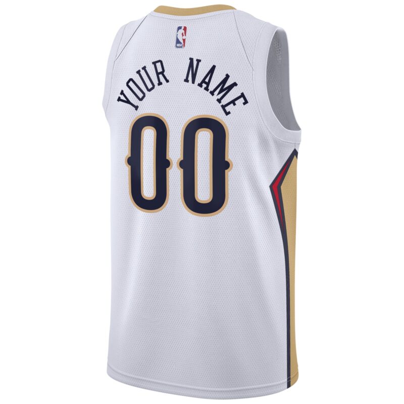 New Orleans Pelicans Unisex Swingman Custom Jersey White - Association Edition - Image 3