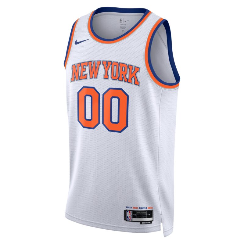 New York Knicks Unisex Swingman Custom Jersey White - Association Edition - Image 2