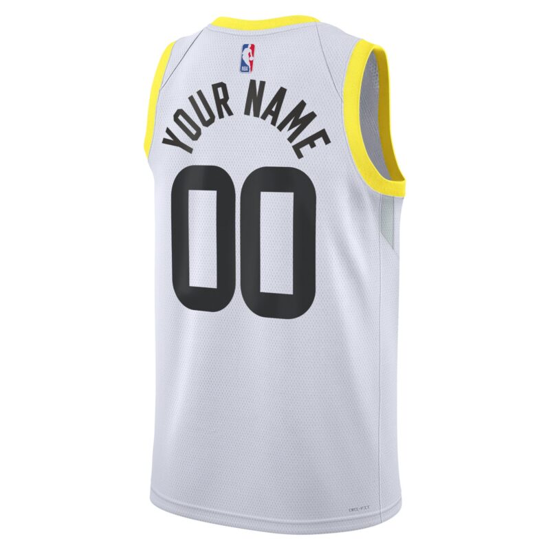 Utah Jazz Unisex Swingman Custom Jersey White - Association Edition - Image 3
