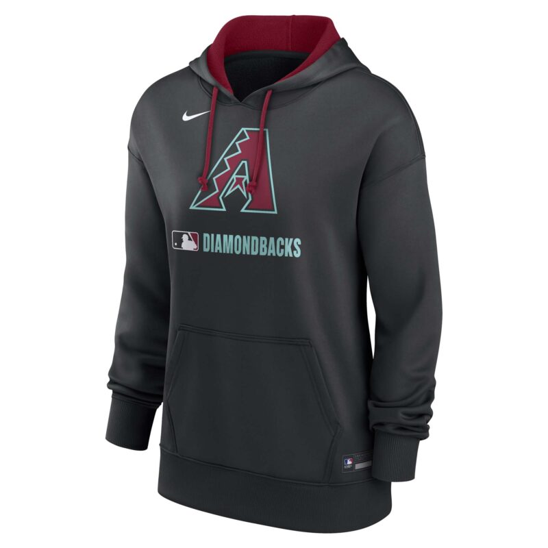 Arizona Diamondbacks Women's Collection Performance Pullover Hoodie - Black - Image 2