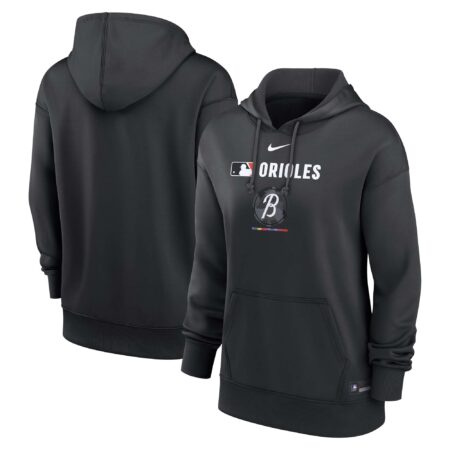 Baltimore Orioles Women's Collection City Connect Performance Pullover Hoodie - Black