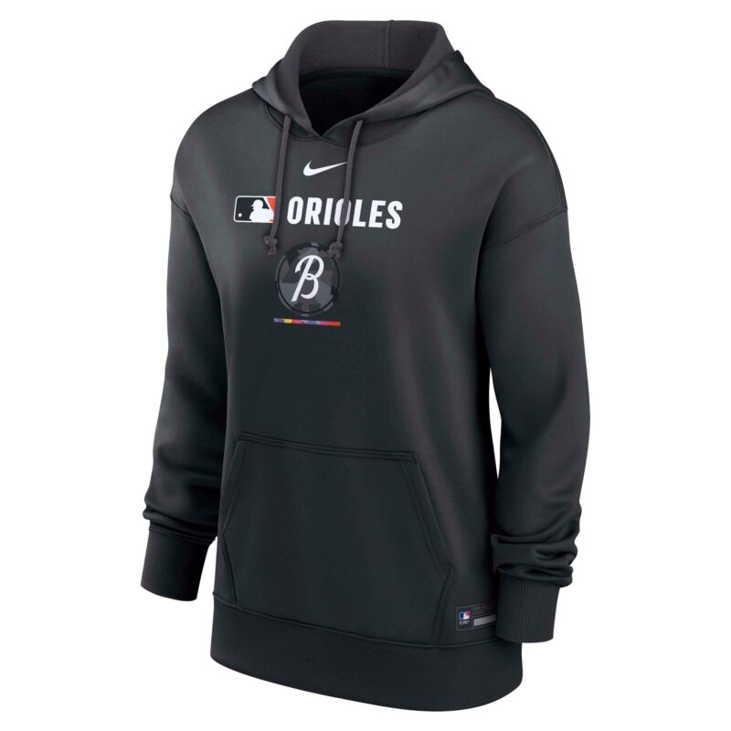 Baltimore Orioles Women's Collection City Connect Performance Pullover Hoodie - Black - Image 2