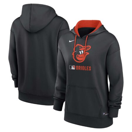 Baltimore Orioles Women's Collection Performance Pullover Hoodie - Black