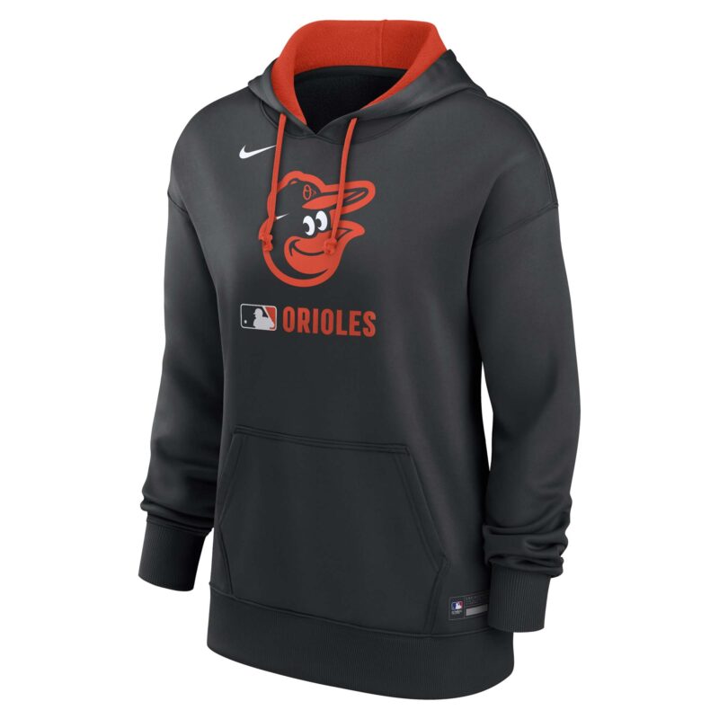 Baltimore Orioles Women's Collection Performance Pullover Hoodie - Black - Image 2