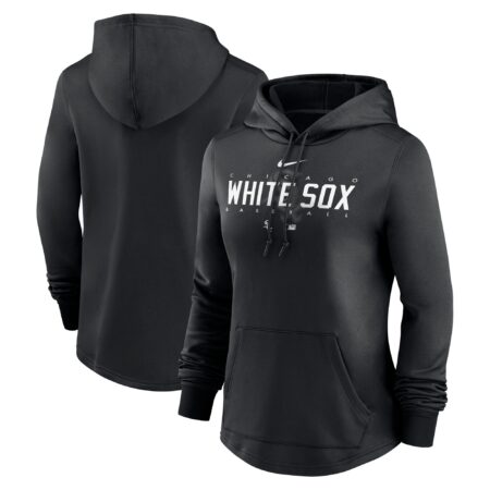 Chicago White Sox Women's Collection Pregame Performance Pullover Hoodie - Black