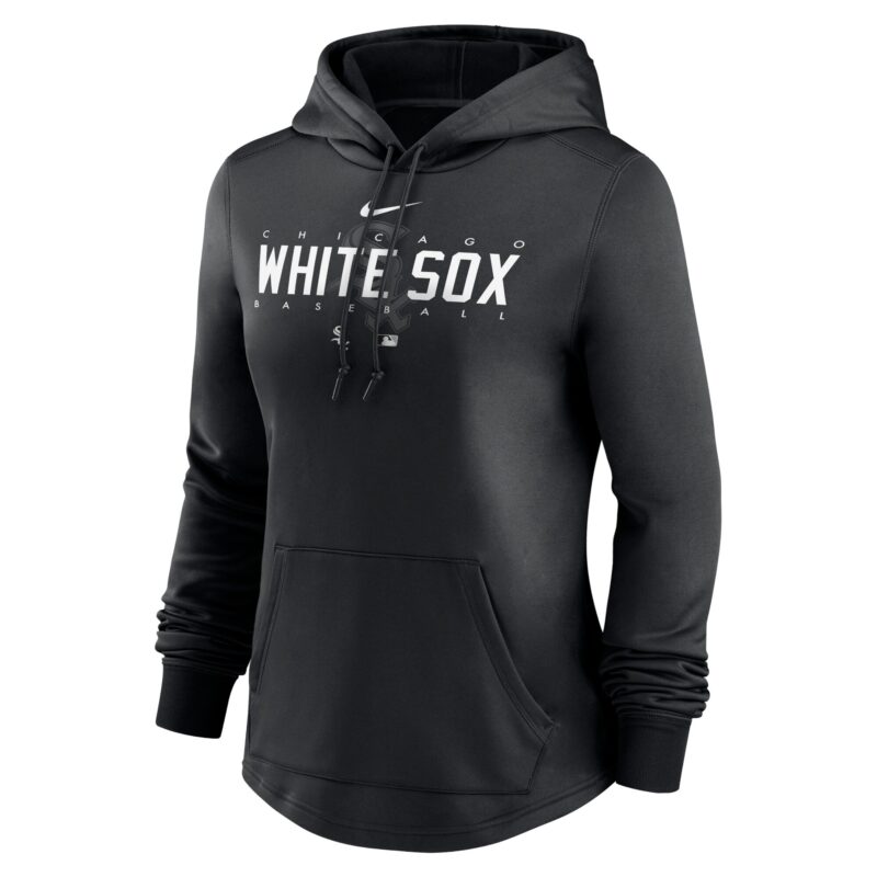 Chicago White Sox Women's Collection Pregame Performance Pullover Hoodie - Black - Image 2