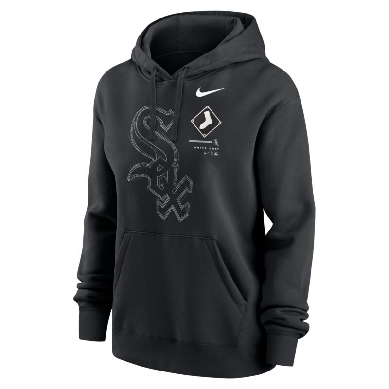 Chicago White Sox Women's Big Game Pullover Hoodie - Black - Image 2
