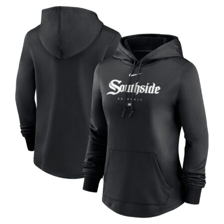 Chicago White Sox Women's City Connect Pregame Performance Pullover Hoodie - Black