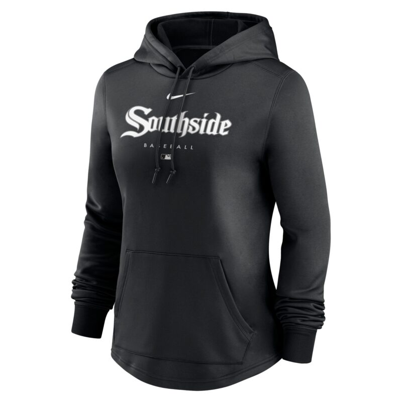 Chicago White Sox Women's City Connect Pregame Performance Pullover Hoodie - Black - Image 2