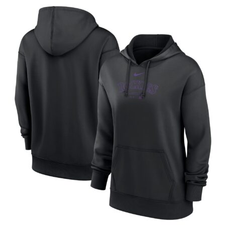 Colorado Rockies Women's Collection Performance Pullover Hoodie - Black