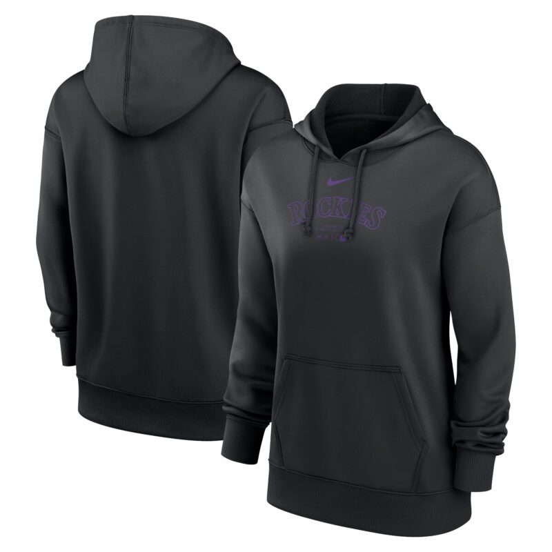 Colorado Rockies Women's Collection Performance Pullover Hoodie - Black