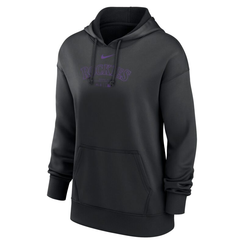 Colorado Rockies Women's Collection Performance Pullover Hoodie - Black - Image 2