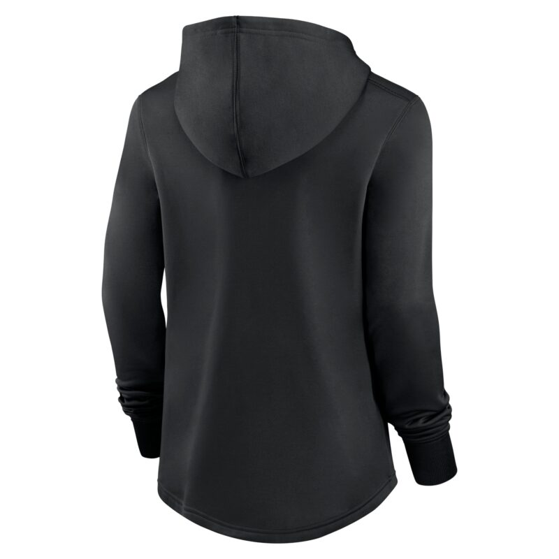 Miami Marlins Women's Collection Pregame Performance Pullover Hoodie - Black - Image 3