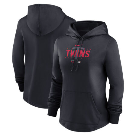 Minnesota Twins Women's Collection Pregame Performance Pullover Hoodie - Black