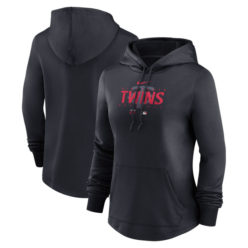 Minnesota Twins Women's Collection Pregame Performance Pullover Hoodie - Black