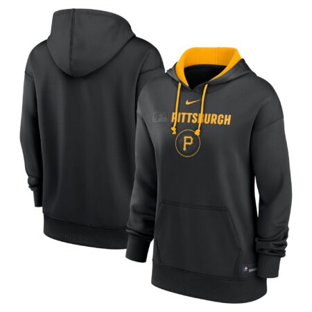 Pittsburgh Pirates Women's Collection City Connect Performance Pullover Hoodie - Black