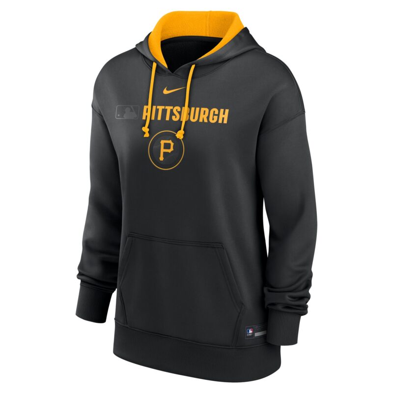 Pittsburgh Pirates Women's Collection City Connect Performance Pullover Hoodie - Black - Image 2