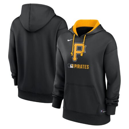 Pittsburgh Pirates Women's Collection Performance Pullover Hoodie - Black