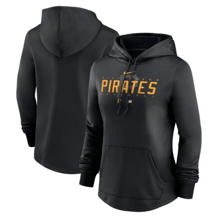 Pittsburgh Pirates Women's Collection Pregame Performance Pullover Hoodie - Black