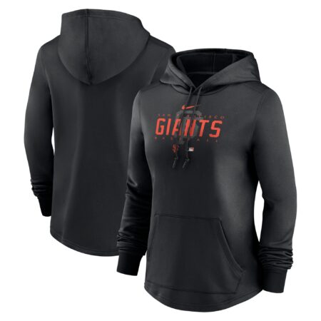 San Francisco Giants Women's Collection Pregame Performance Pullover Hoodie - Black