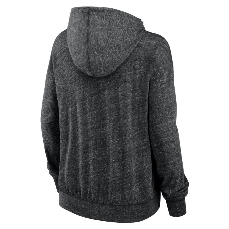 San Francisco Giants Women's Diamond Icon Gym Vintage Lightweight Hooded Top - Black - Image 3