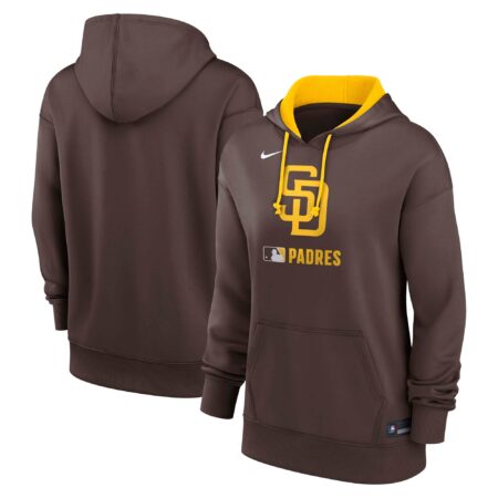 San Diego Padres Women's Collection Performance Pullover Hoodie - Brown