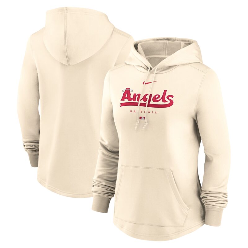 Los Angeles Angels Women's City Connect Pregame Performance Pullover Hoodie - Cream