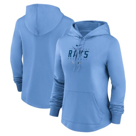 Tampa Bay Rays Women's Collection Pregame Performance Pullover Hoodie - Light Blue