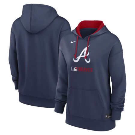 Atlanta Braves Women's Collection Performance Pullover Hoodie - Navy