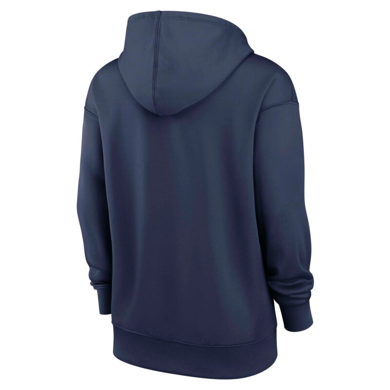 Atlanta Braves Women's Collection Performance Pullover Hoodie - Navy - Image 3