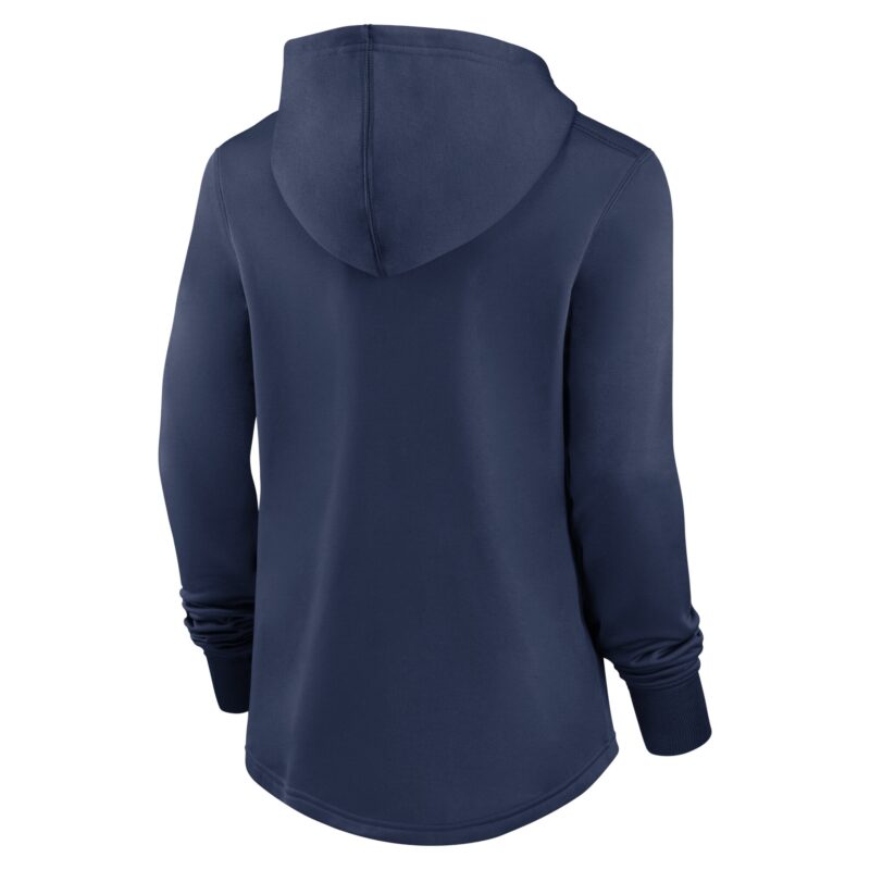 Atlanta Braves Women's Collection Pregame Performance Pullover Hoodie - Navy - Image 3