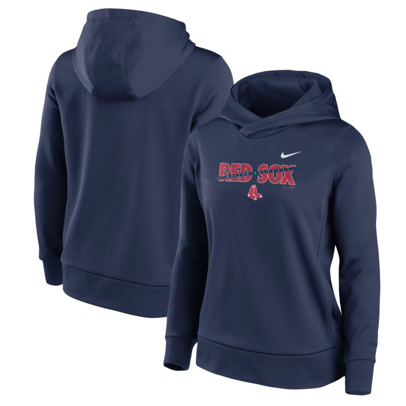 Boston Red Sox Women's Club Angle Performance Pullover Hoodie - Navy