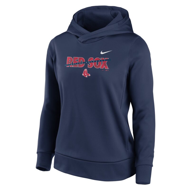 Boston Red Sox Women's Club Angle Performance Pullover Hoodie - Navy - Image 2