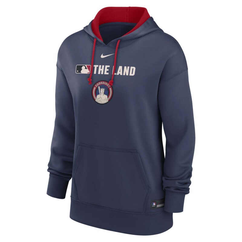 Cleveland Guardians Women's Collection City Connect Performance Pullover Hoodie - Navy - Image 2