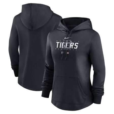 Detroit Tigers Women's Collection Pregame Performance Pullover Hoodie - Navy