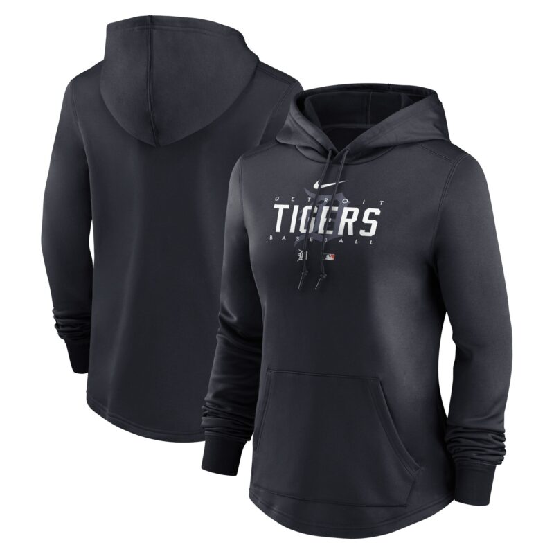 Detroit Tigers Women's Collection Pregame Performance Pullover Hoodie - Navy