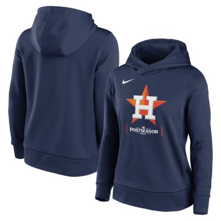 Houston Astros Women's 2024 Baseball Postseason Collection Therma Pullover Hoodie - Navy