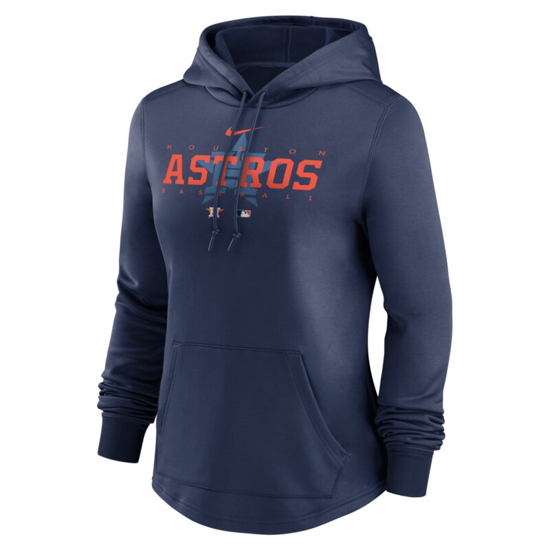 Houston Astros Women's Collection Pregame Performance Pullover Hoodie - Navy - Image 2