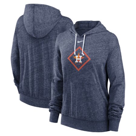 Houston Astros Women's Diamond Icon Gym Vintage Lightweight Hooded Top - Navy